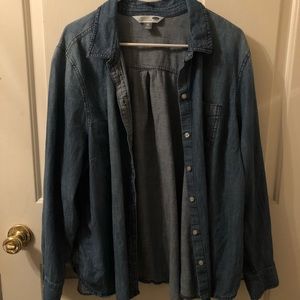 Old navy denim button up shirt Size XXL